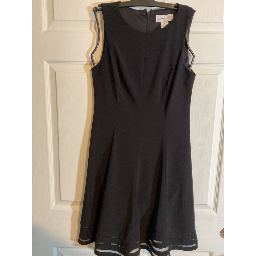 Jessica Howard Black Sleeveless Knee Length Fit Flare Dress Size 8